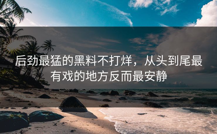 后劲最猛的黑料不打烊，从头到尾最有戏的地方反而最安静