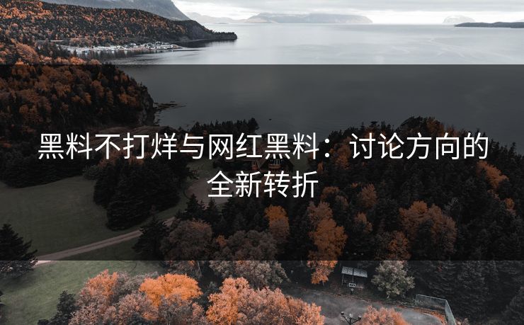 黑料不打烊与网红黑料：讨论方向的全新转折